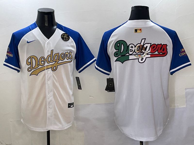 Men Los Angeles Dodgers Blank White Blue Gold Game Nike 2025 MLB Jersey style 42911->los angeles dodgers->MLB Jersey